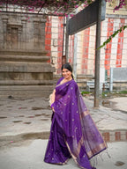 Purple Kanjivaram Style Saree