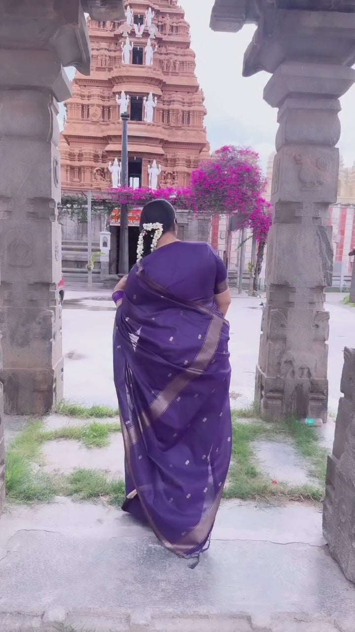 Purple Kanjivaram Style Saree